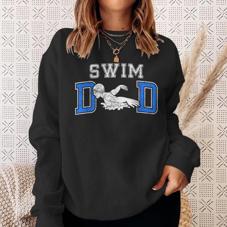 Swim Dad Of A Swimmer Dad Proud Swim Father Swimming Dad Sweatshirt Gifts for Her