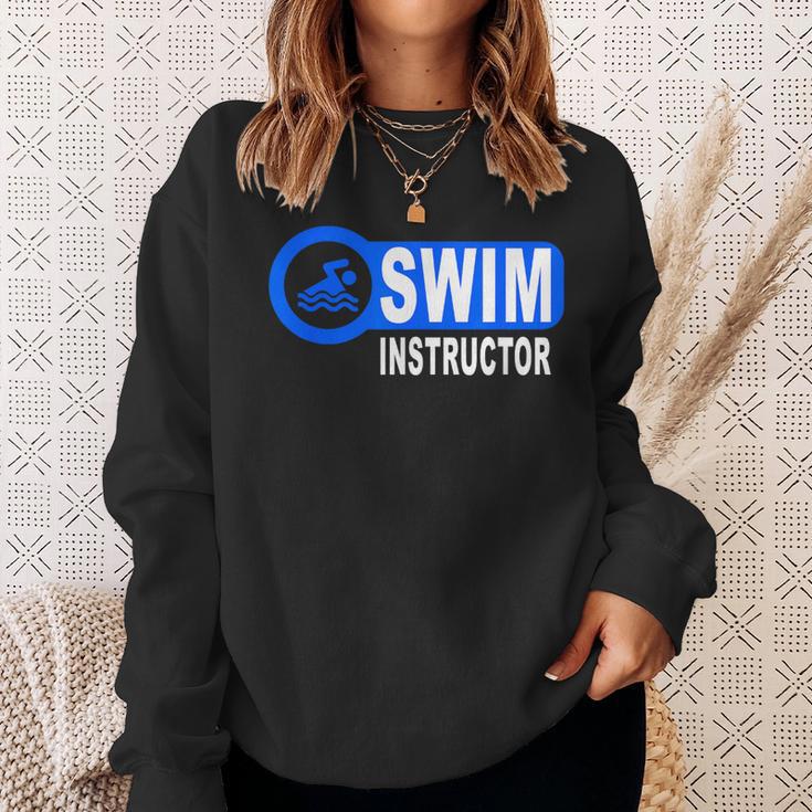 Swim Instructor Swimming Teacher Swimmer In Pool Graphic Art Sweatshirt Gifts for Her