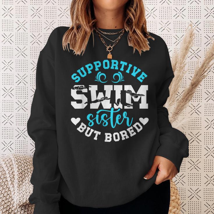 Swim Sister Supportive Swimming Sister Of A Swimmer Sis Sweatshirt Gifts for Her Swim Sister Supportive Swimming Sister Of A Swimmer Sis Sweatshirt Gifts for Her