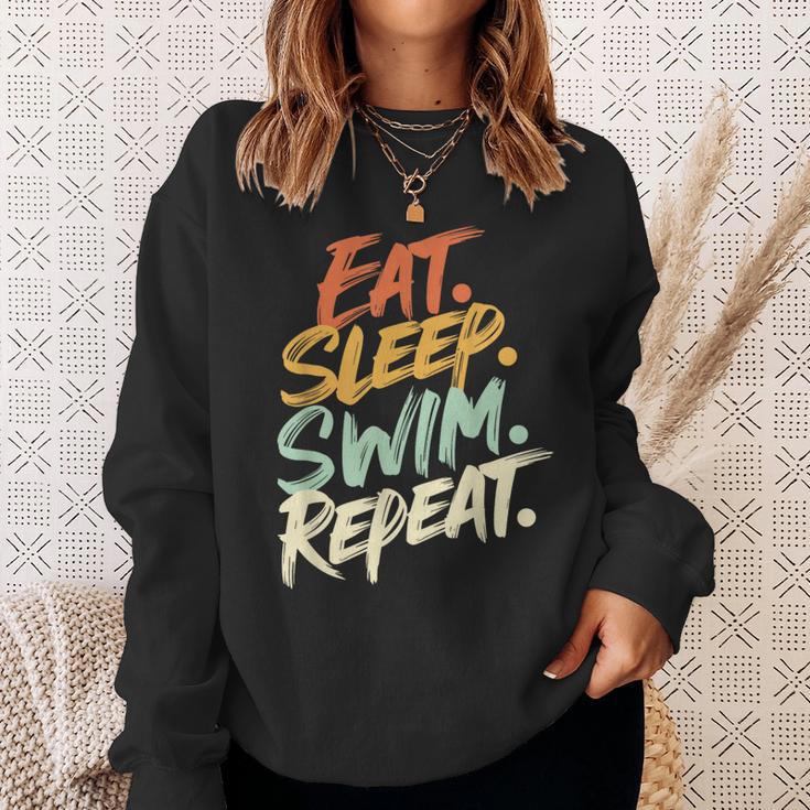 Swimmer Eat Sleep Swim Repeat I Swimming Sweatshirt Gifts for Her Swimmer Eat Sleep Swim Repeat I Swimming Sweatshirt Gifts for Her