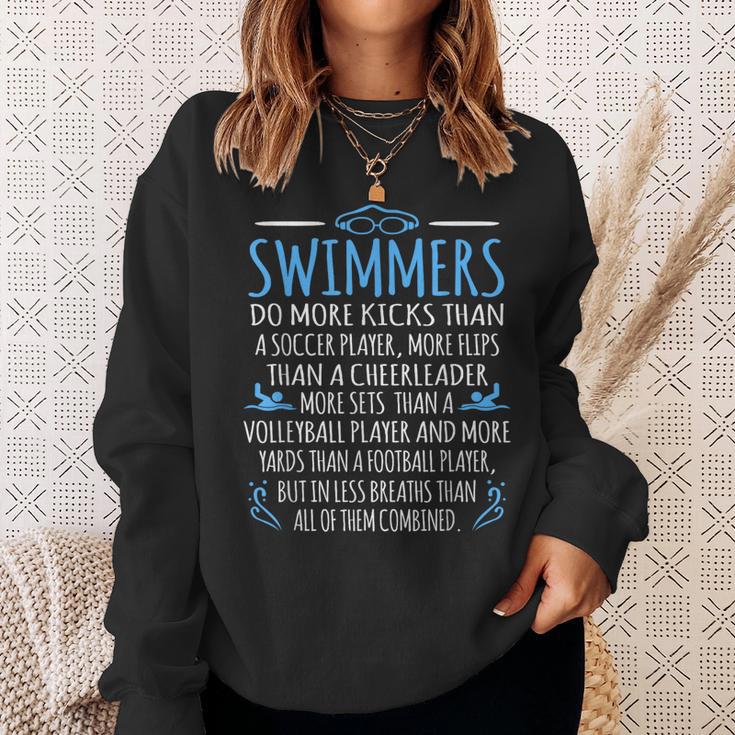 Swimmers Facts Swimming Swim Coach Men Women Graphic Small Sweatshirt Gifts for Her Swimmers Facts Swimming Swim Coach Men Women Graphic Small Sweatshirt Gifts for Her
