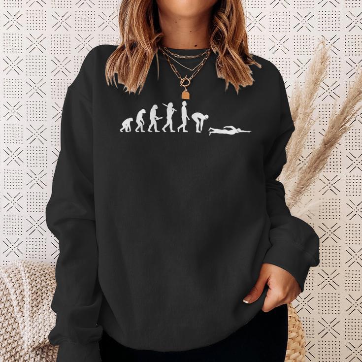 Swimming Evolution For Swimmers Sweatshirt Gifts for Her Swimming Evolution For Swimmers Sweatshirt Gifts for Her