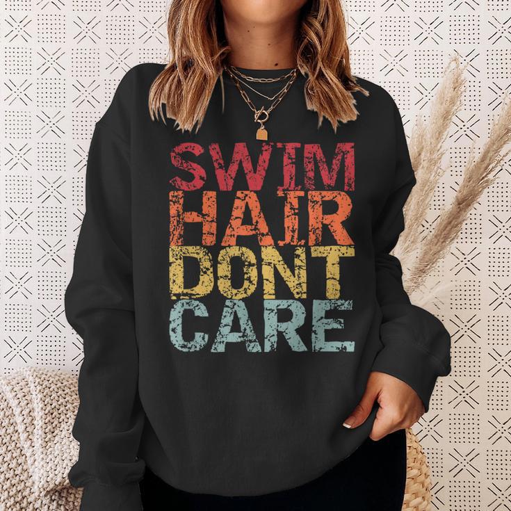Swimming Pool Diving Sport Swimmer Swim Hair Dont Care Sweatshirt Gifts for Her