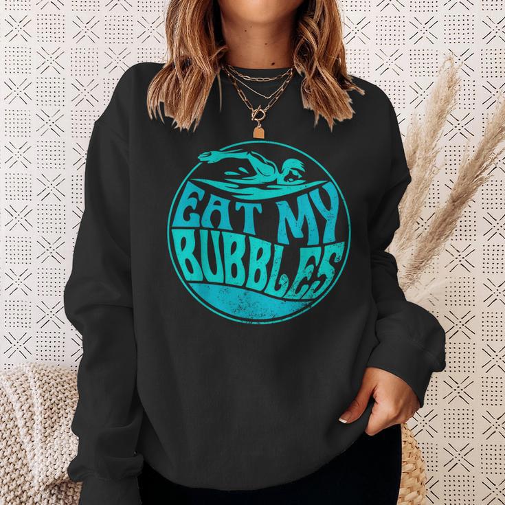 Swimming Quote For Swimmers Swim Team Eat My Bubbles Sweatshirt Gifts for Her Swimming Quote For Swimmers Swim Team Eat My Bubbles Sweatshirt Gifts for Her