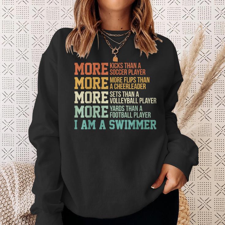 Swimming Saying Swim Swimmer Sweatshirt Gifts for Her