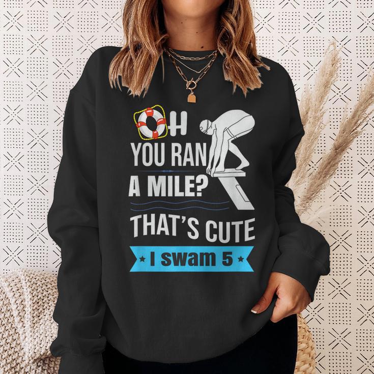 Swimming Saying For Swimmers Sweatshirt Gifts for Her