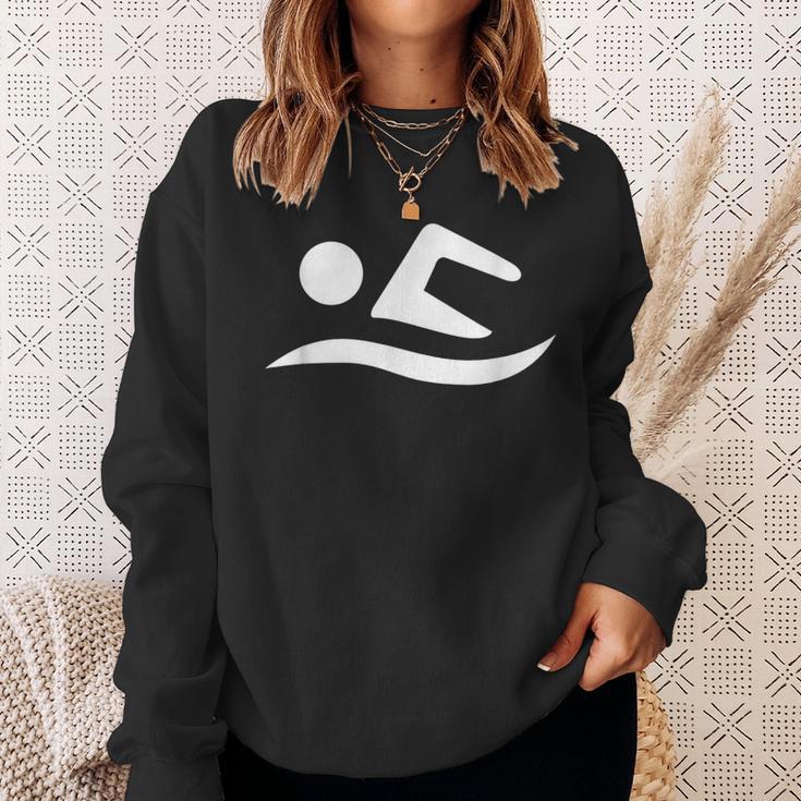 Swimming Silhouette Logo Sweatshirt Gifts for Her Swimming Silhouette Logo Sweatshirt Gifts for Her