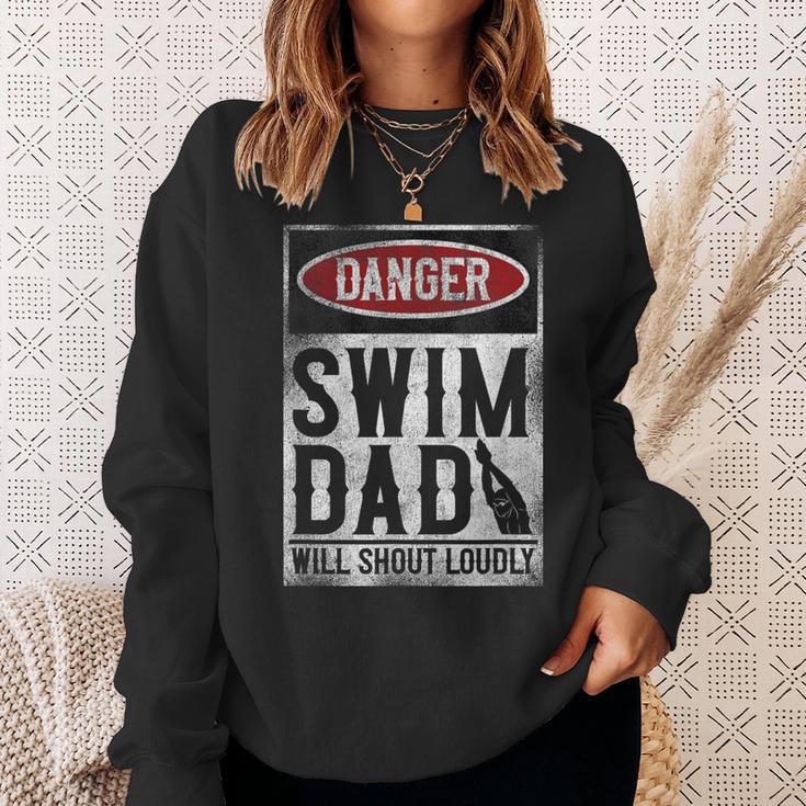 Swimming Swimmer DANGER Swim Dad Sweatshirt Gifts for Her Swimming Swimmer DANGER Swim Dad Sweatshirt Gifts for Her
