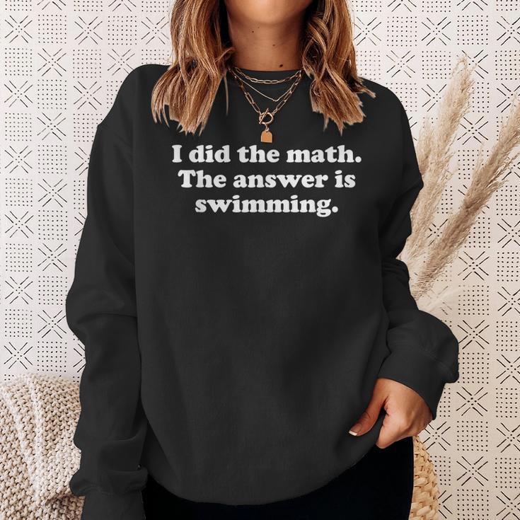 Swimming Or Swimmer Swim Coach Men Women Girls Boys Sweatshirt Gifts for Her Swimming Or Swimmer Swim Coach Men Women Girls Boys Sweatshirt Gifts for Her