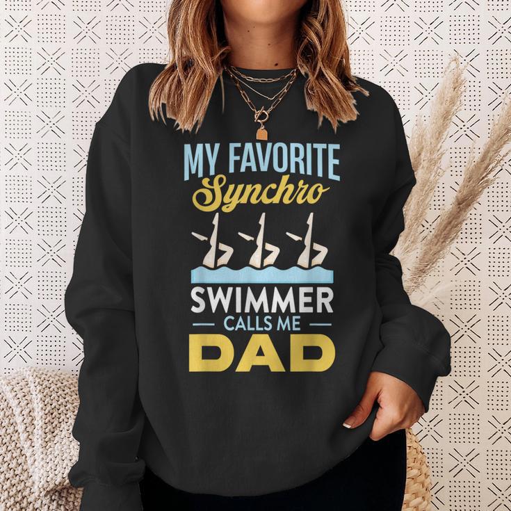 Synchronized Swimming Dad Favorite Synchro Swimmer Artistic Sweatshirt Gifts for Her Synchronized Swimming Dad Favorite Synchro Swimmer Artistic Sweatshirt Gifts for Her