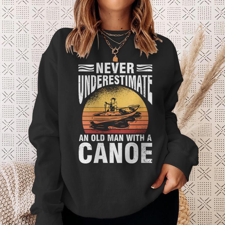 Women's Canoe Old Man Sweatshirt Gifts for Her