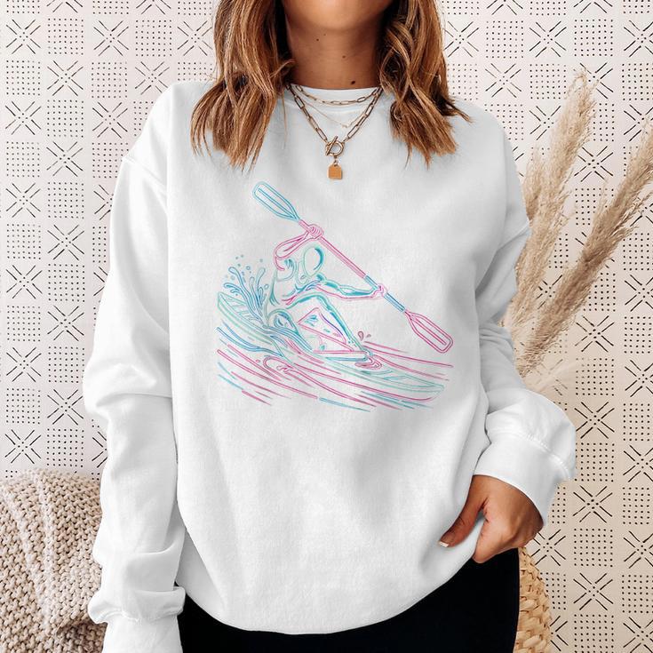 Canoe Canoeing Kayak Paddling Canoeist Raglan Baseball Tee Sweatshirt Gifts for Her
