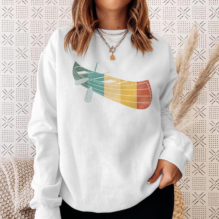 Canoe Canoeing Retro Vintage Sweatshirt Gifts for Her