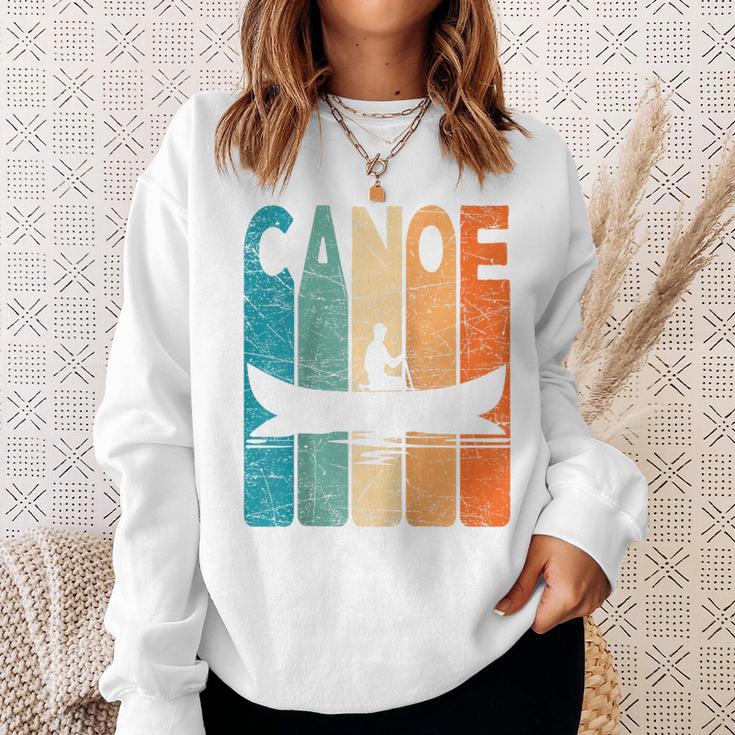 Canoe Vintage Canoeing Retro Canoe Paddling Raglan Baseball Tee Sweatshirt Gifts for Her