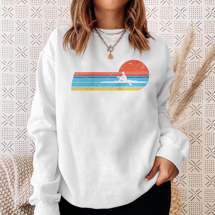 Canoes-Rowing Canoe-Rower Canoeing-Canoeist Vintage Canoes Raglan Baseball Tee Sweatshirt Gifts for Her