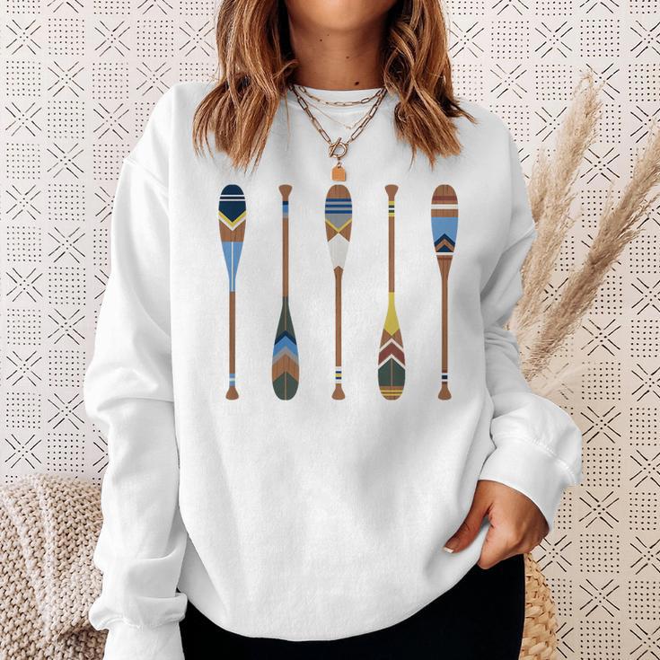Colorful Painted Oars Paddle Nautical CanoeShirt Sweatshirt Gifts for Her Colorful Painted Oars Paddle Nautical CanoeShirt Sweatshirt Gifts for Her