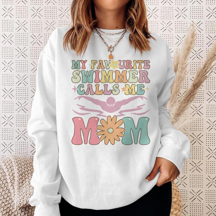 Favourite Swimmer Calls Me Mom Swimming Mom Female Swimmer Sweatshirt Gifts for Her Favourite Swimmer Calls Me Mom Swimming Mom Female Swimmer Sweatshirt Gifts for Her