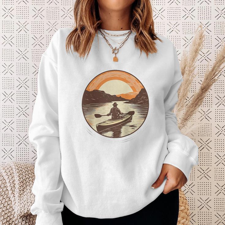 Kayak Kayaker Canoes-Boating Water-Paddle Canadier-Canoe Raglan Baseball Tee Sweatshirt Gifts for Her