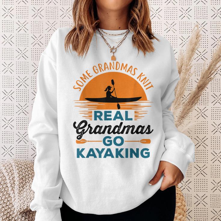Real Grandmas Go Kayaking Yak Kayak Women Canoe Kayaker Sweatshirt Gifts for Her