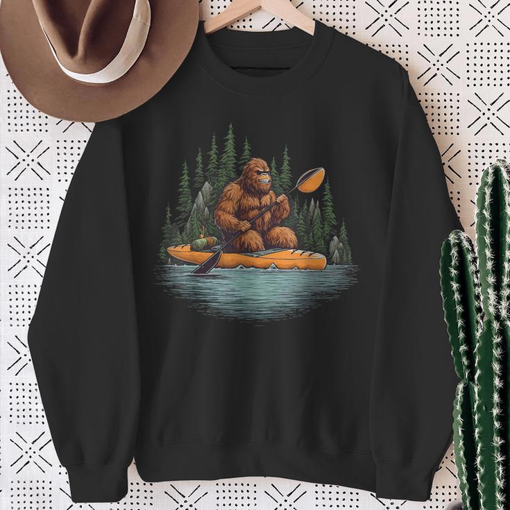 Bigfoot Kayak Paddling Lake Canoe Bigfoot Sasquatch Kayaking Sweatshirt Gifts for Old Women Bigfoot Kayak Paddling Lake Canoe Bigfoot Sasquatch Kayaking Sweatshirt Gifts for Old Women