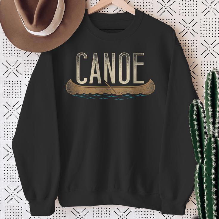 Canoe Canoeing Vintage Canoe Sweatshirt Gifts for Old Women