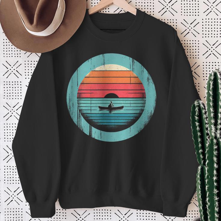 Canoe Sunset Sweatshirt Gifts for Old Women