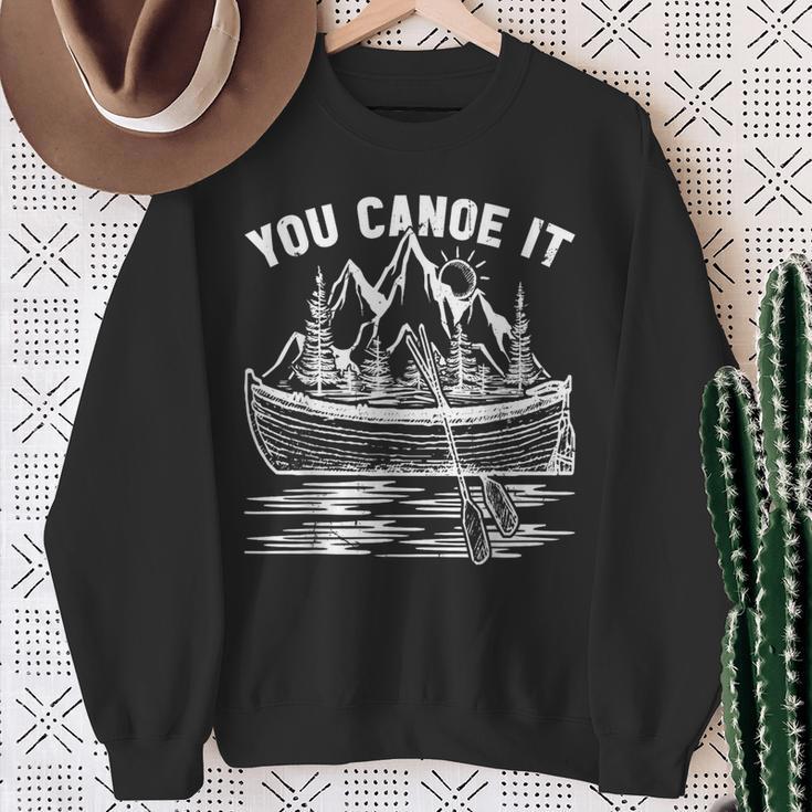 Canoeing Canoe Sweatshirt Gifts for Old Women