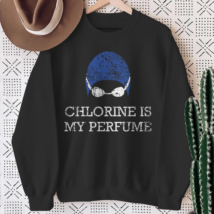 Chlorine Is My Perfume Shirt Swim Swimming Sweatshirt Gifts for Old Women