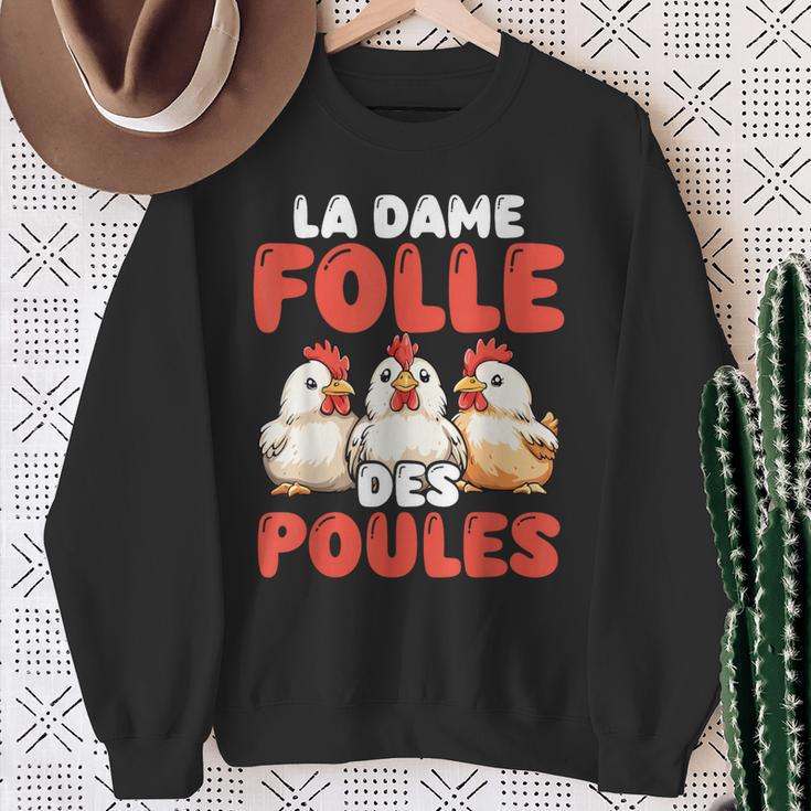 La Dame Folle Des Poules Amoureux Éleveur Ferme Sweater e Cadeaux pour les femmes âgées