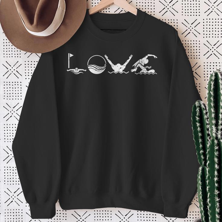 LOVE Swimming Practice Freestyle BreaststrokeShirt Sweatshirt Gifts for Old Women LOVE Swimming Practice Freestyle BreaststrokeShirt Sweatshirt Gifts for Old Women