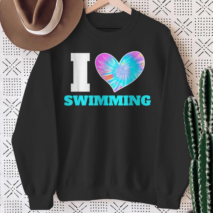 I Love Swimming Swimmer Swim Sweatshirt Gifts for Old Women I Love Swimming Swimmer Swim Sweatshirt Gifts for Old Women