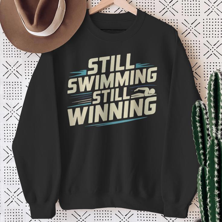 Masters Swimmer Still Swimming Competing Winning Adult Sweatshirt Gifts for Old Women Masters Swimmer Still Swimming Competing Winning Adult Sweatshirt Gifts for Old Women