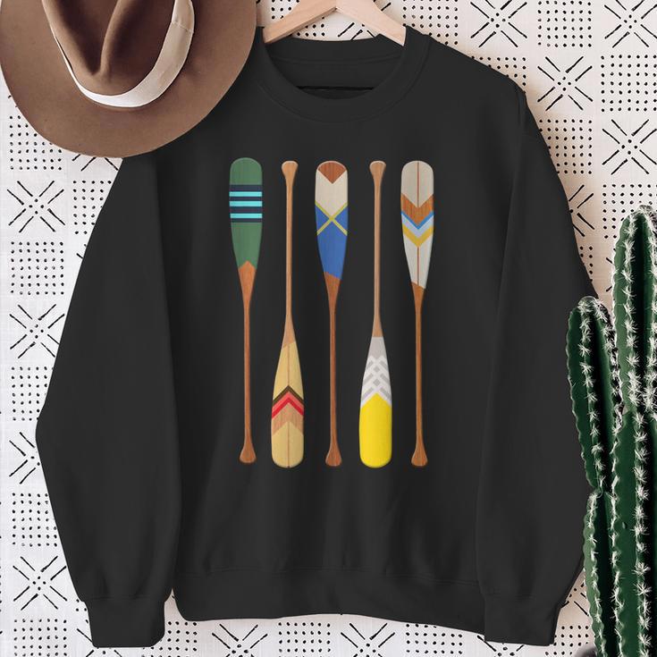 Paddle Canoe Sweatshirt Gifts for Old Women