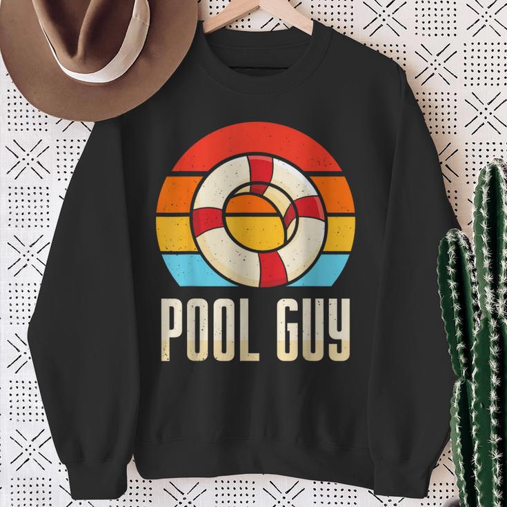 Pool Guy Swimming Attendant Attendants Rescuer Sweatshirt Gifts for Old Women Pool Guy Swimming Attendant Attendants Rescuer Sweatshirt Gifts for Old Women