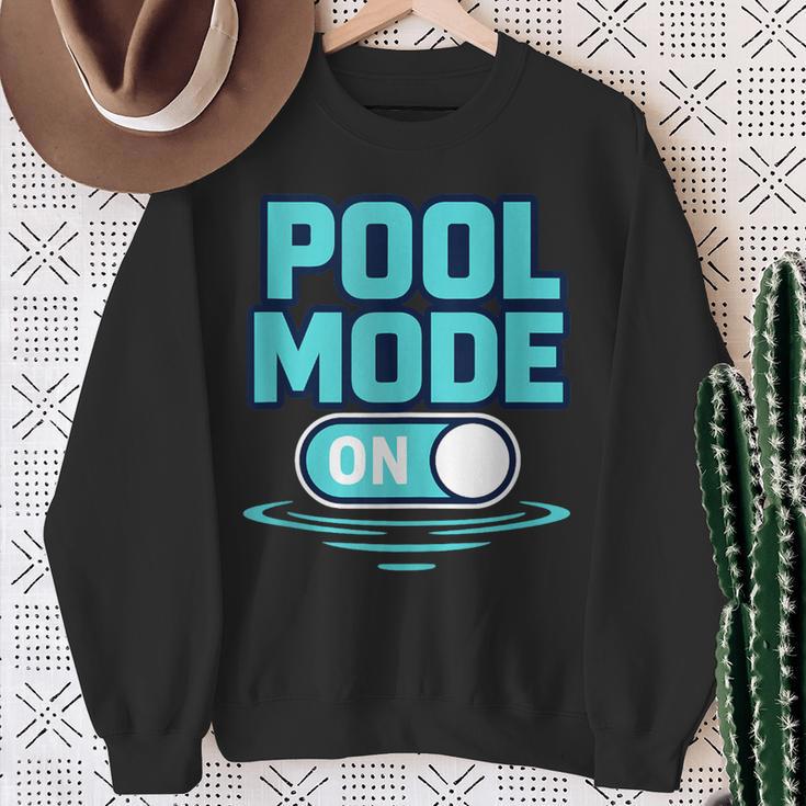 Pool Mode On Summer Swimming Vacation Sweatshirt Gifts for Old Women Pool Mode On Summer Swimming Vacation Sweatshirt Gifts for Old Women