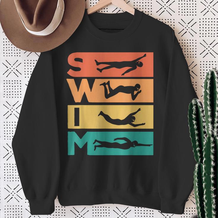 Retro Vintage Swimming For Swimmers Sweatshirt Gifts for Old Women Retro Vintage Swimming For Swimmers Sweatshirt Gifts for Old Women