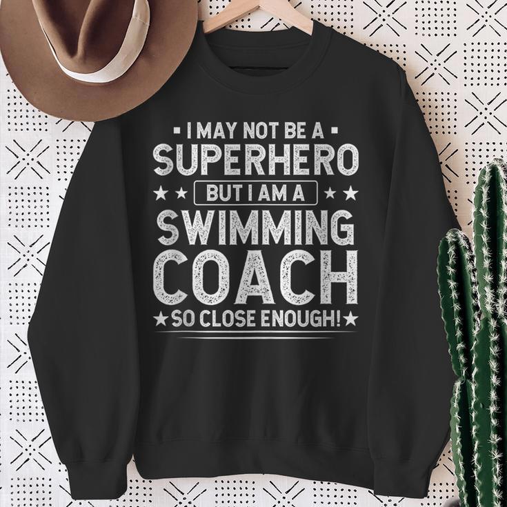 Superhero Swimming Coach Swimming Coach Humor Sweatshirt Gifts for Old Women Superhero Swimming Coach Swimming Coach Humor Sweatshirt Gifts for Old Women