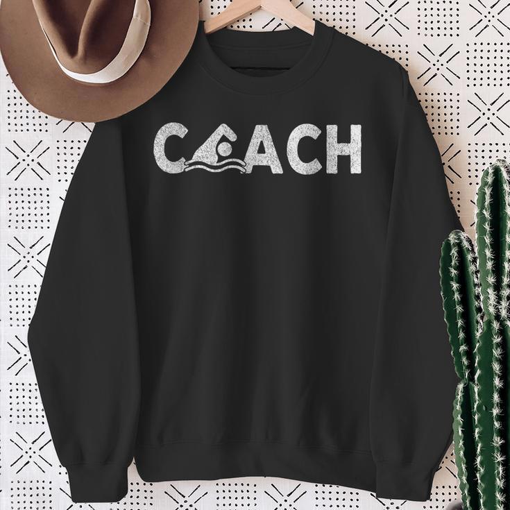 Swim Coach Swimming Coach Swim Teacher Swimmer Retro Sweatshirt Gifts for Old Women Swim Coach Swimming Coach Swim Teacher Swimmer Retro Sweatshirt Gifts for Old Women