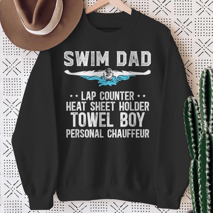 Swim Dad Definition Swimming Dad Of A Swimmer Dad Sweatshirt Gifts for Old Women