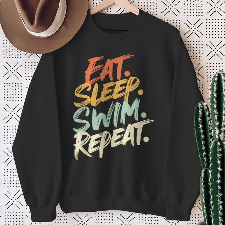 Swimmer Eat Sleep Swim Repeat I Swimming Sweatshirt Gifts for Old Women Swimmer Eat Sleep Swim Repeat I Swimming Sweatshirt Gifts for Old Women