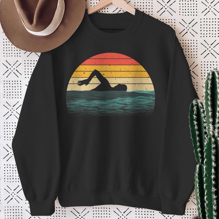 Swimming Art For Men Women Swim Coach Rescue Swimmer Sweatshirt Gifts for Old Women