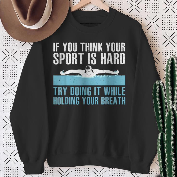 Swimming Art For Men Women Swimmer Swim Coach Training Sweatshirt Gifts for Old Women Swimming Art For Men Women Swimmer Swim Coach Training Sweatshirt Gifts for Old Women