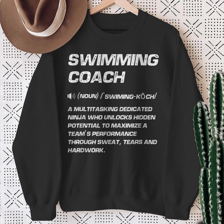 Swimming Coach Definition Swimming Instructor Sweatshirt Gifts for Old Women Swimming Coach Definition Swimming Instructor Sweatshirt Gifts for Old Women