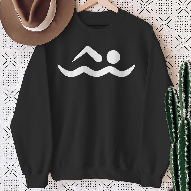 Swimming Icon Sweatshirt Gifts for Old Women