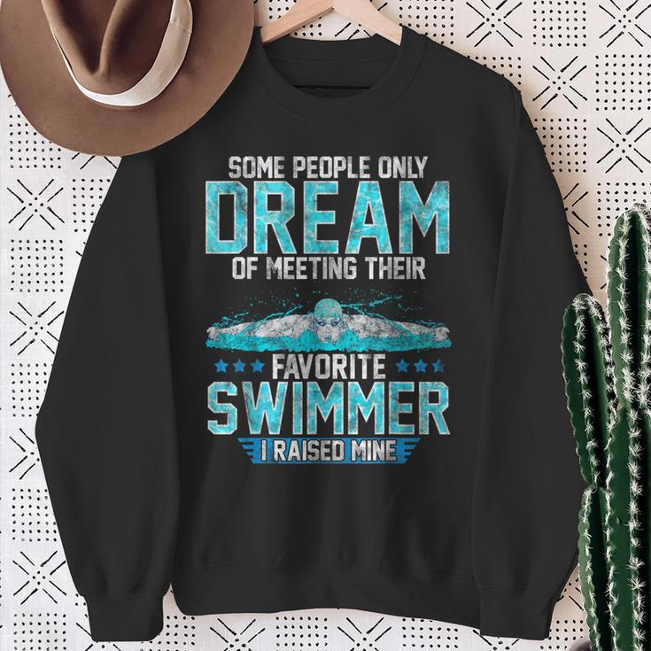 Swimming Parent Swimmer Mom Dad My Favorite Swim Meet Sweatshirt Gifts for Old Women