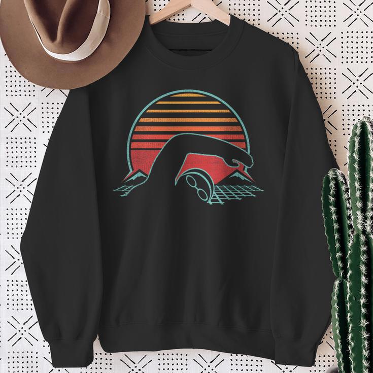 Swimming Retro Vintage 80s Style Swimmer Sweatshirt Gifts for Old Women Swimming Retro Vintage 80s Style Swimmer Sweatshirt Gifts for Old Women
