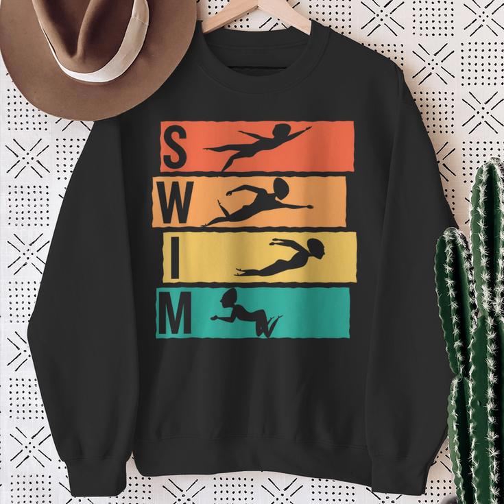Swimming Swim Sweatshirt Gifts for Old Women Swimming Swim Sweatshirt Gifts for Old Women