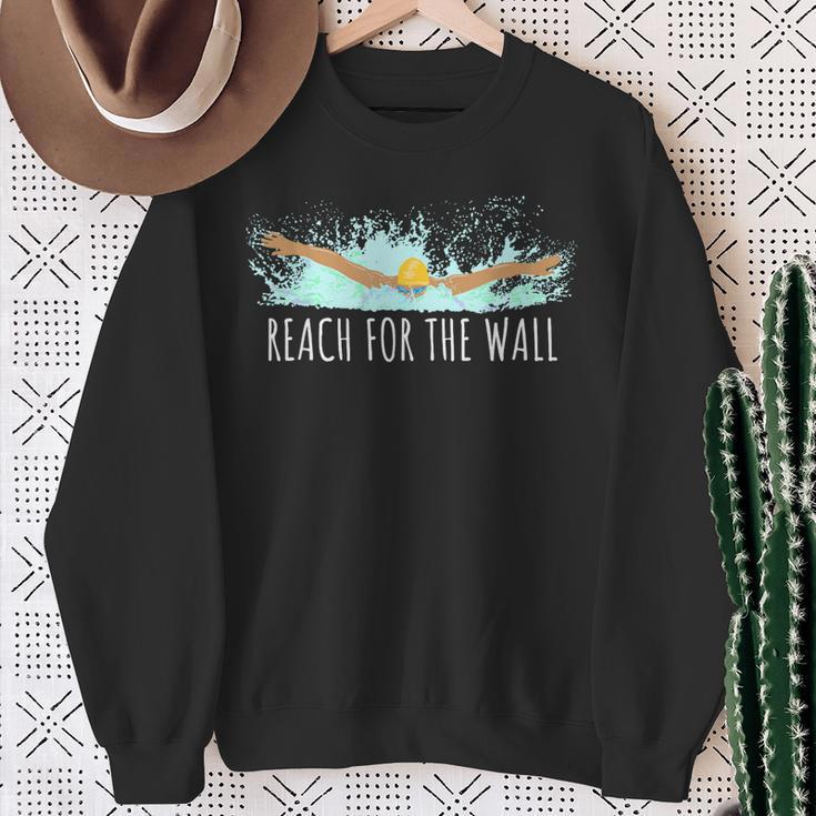 Swimming Swim Team Gear For a Swimmer Quote Saying Sweatshirt Gifts for Old Women