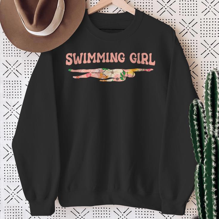 Swimming Swimming Water Sports Swimmer Sweatshirt Gifts for Old Women Swimming Swimming Water Sports Swimmer Sweatshirt Gifts for Old Women