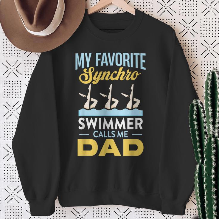 Synchronized Swimming Dad Favorite Synchro Swimmer Artistic Sweatshirt Gifts for Old Women Synchronized Swimming Dad Favorite Synchro Swimmer Artistic Sweatshirt Gifts for Old Women